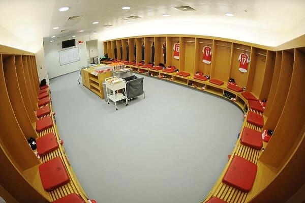 Arsenal Changing Room Before Arsenal vs Everton, Premier League 2015 / 16