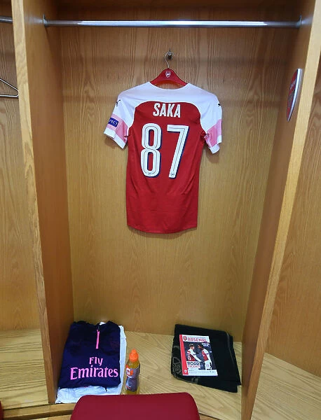 Arsenal Changing Room: Buyako Sakas Europa League Shirt Prepared for Qarabag Clash