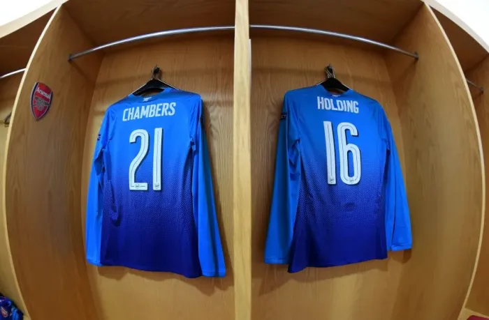 Framed Print : Arsenal Changing Room: Calum Chambers and Rob Holding Await Europa League Battle Against Östersunds FK Framed Print : Arsenal Changing Room: Calum Chambers and Rob Holding Await Europa League Battle Against Östersunds FK