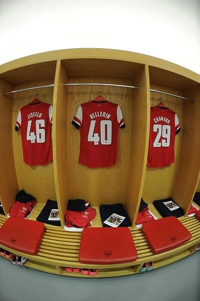 Arsenal Changing Room Before Capital One Cup Match Against Coventry City, 2012-13