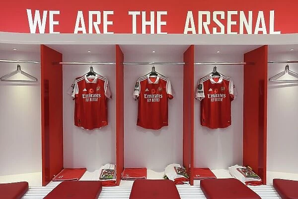 Arsenal Changing Room Before Carabao Cup Match against Brighton & Hove Albion, 2022-23