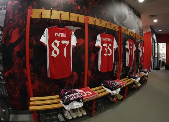 Framed Print : Arsenal Changing Room: Charlie Patino's Shirt Ready for Carabao Cup Quarterfinal Battle