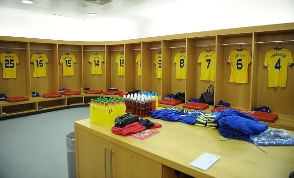Arsenal Changing Room Before Emirates Cup Match against Napoli, 2013