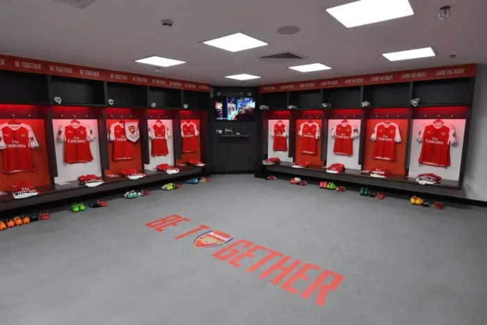 Framed Print : Arsenal Changing Room: FA Cup Semi-Final Showdown against Manchester City