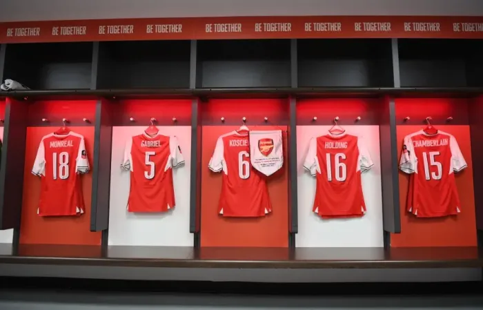 Framed Print : Arsenal Changing Room Before FA Cup Semi-Final vs Manchester City