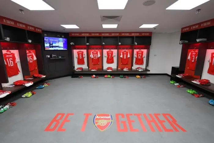 Framed Print : Arsenal Changing Room Before FA Cup Semi-Final vs Manchester City