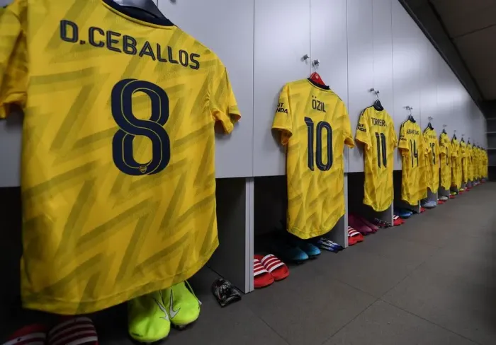 Framed Print : Arsenal in the Changing Room Before FC Barcelona Friendly Framed Print : Arsenal in the Changing Room Before FC Barcelona Friendly