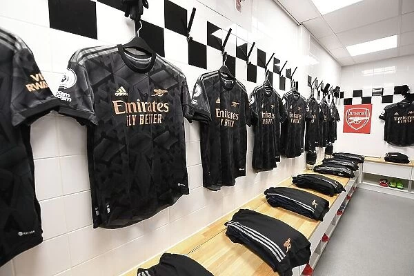 Arsenal Changing Room Before Fulham Match, Premier League 2022-23