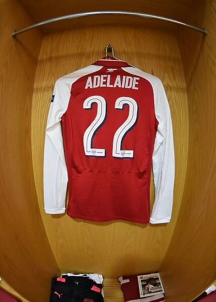 Empty Arsenal Changing Room: Jeff Reine-Adelaide's Absent Jersey before Arsenal v BATE Borisov, UEFA Europa League (2017)