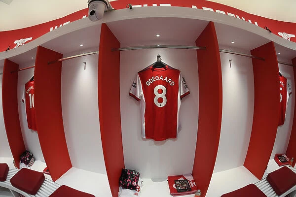 Arsenal Changing Room: Martin Odegaard's Shirt Before Arsenal vs Crystal Palace (2021-22)