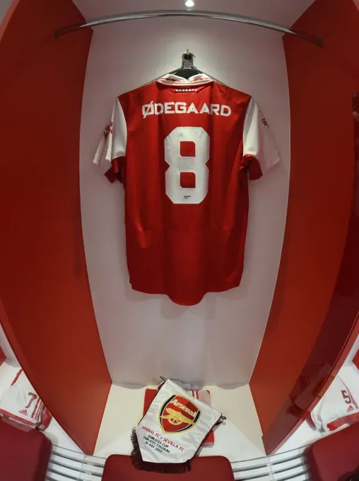 Framed Print : Arsenal Changing Room: Martin Odegaard's Shirt Before Arsenal vs Sevilla (Emirates Cup 2022) Framed Print : Arsenal Changing Room: Martin Odegaard's Shirt Before Arsenal vs Sevilla (Emirates Cup 2022)