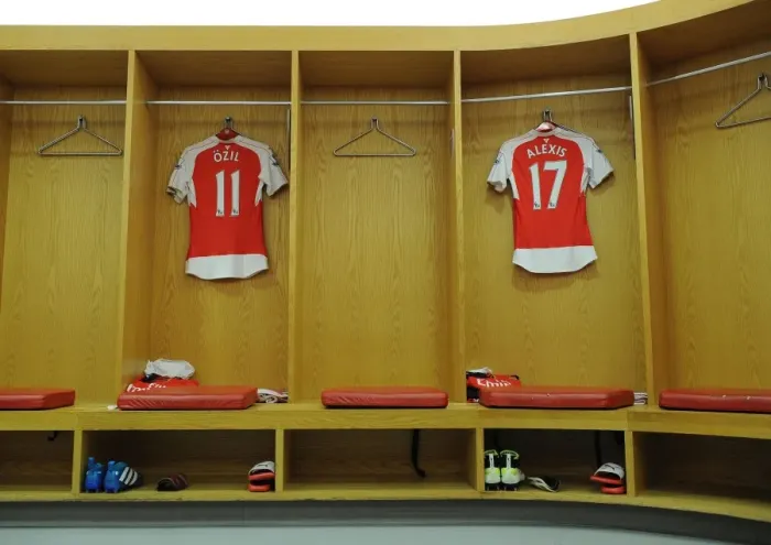 Framed Print : Arsenal Changing Room: Ozil and Sanchez Jerseys Before Arsenal vs Crystal Palace (2015-16) Framed Print : Arsenal Changing Room: Ozil and Sanchez Jerseys Before Arsenal vs Crystal Palace (2015-16)