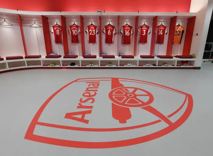 Framed Print : Arsenal Changing Room: Pre-Match Focus before Arsenal vs Burnley (Premier League 2021-22) Framed Print : Arsenal Changing Room: Pre-Match Focus before Arsenal vs Burnley (Premier League 2021-22)