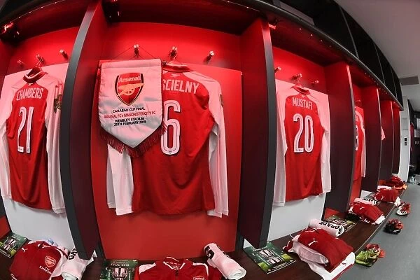 Arsenal Changing Room: Pre-Match Moment at Carabao Cup Final vs Manchester City