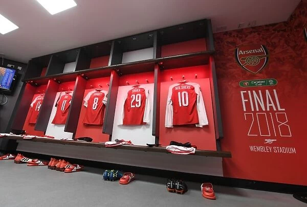 Arsenal Changing Room: Pre-Match Moment at Carabao Cup Final vs Manchester City