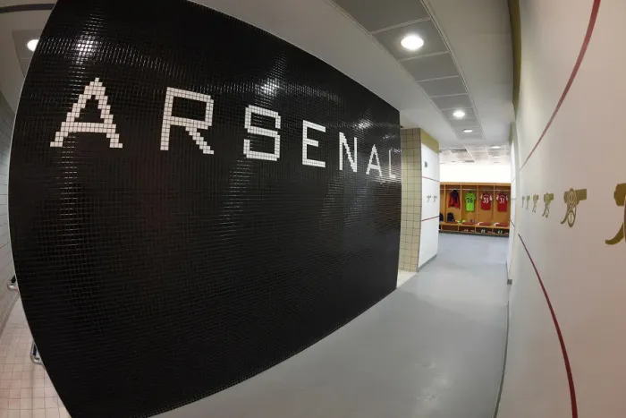 Framed Print : Arsenal Changing Room: Pre-Match Preparation vs. Burnley (2019)