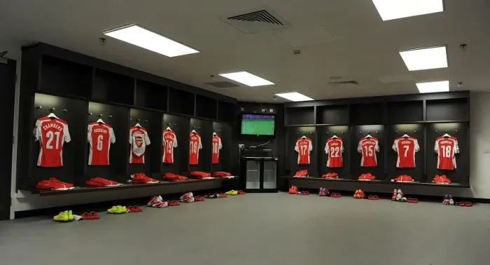 Framed Print : Arsenal Changing Room: Preparing for Battle against Manchester City (FA Community Shield 2014 / 15) Framed Print : Arsenal Changing Room: Preparing for Battle against Manchester City (FA Community Shield 2014 / 15)