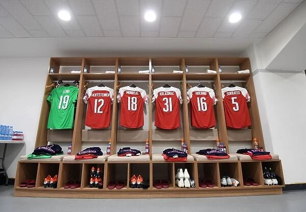 Arsenal in the Changing Room Before Qarabag Clash - UEFA Europa League 2018-19