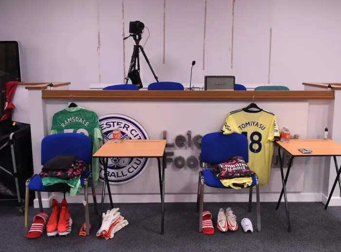Framed Print : Arsenal Changing Room: Ramsdale and Tomiyasu Prepare for Leicester Clash (Leicester City vs Arsenal, 2021-22) Framed Print : Arsenal Changing Room: Ramsdale and Tomiyasu Prepare for Leicester Clash (Leicester City vs Arsenal, 2021-22)
