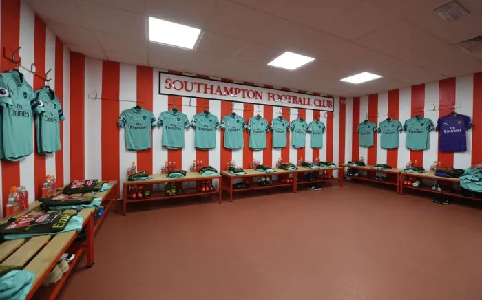 Framed Print : Arsenal Changing Room Before Southampton Clash - Premier League, December 2018