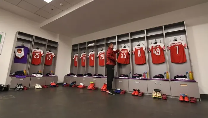 Framed Print : Arsenal Changing Room Before UEFA Europa League Match vs Vorskla Poltava (2018-19) Framed Print : Arsenal Changing Room Before UEFA Europa League Match vs Vorskla Poltava (2018-19)