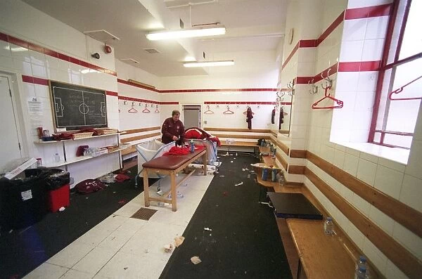 The Arsenal Changingroom after the match. Arsenal 4:2 Wigan Athletic