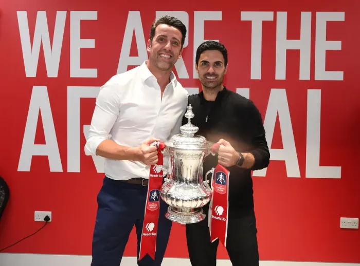 Framed Print : Arsenal and Chelsea FA Cup Final: Edu and Arteta Celebrate Title Win in Empty Wembley Stadium Framed Print : Arsenal and Chelsea FA Cup Final: Edu and Arteta Celebrate Title Win in Empty Wembley Stadium