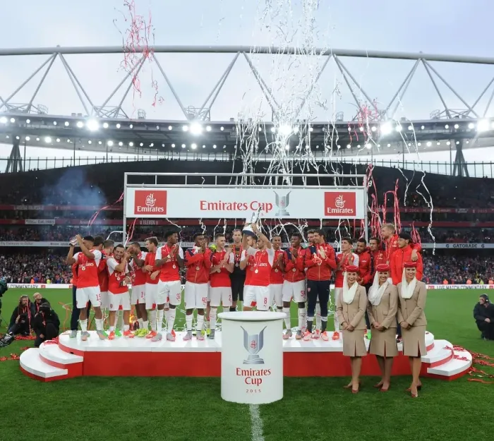 Framed Print : Arsenal Claims Emirates Cup Victory over VfL Wolfsburg