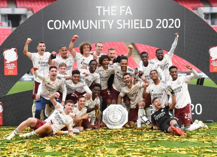 Framed Print : Arsenal Claims FA Community Shield: Victory over Liverpool Framed Print : Arsenal Claims FA Community Shield: Victory over Liverpool