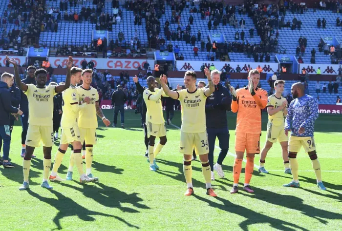 Framed Print : Arsenal Claims Premier League Victory over Aston Villa: Celebration Moment Framed Print : Arsenal Claims Premier League Victory over Aston Villa: Celebration Moment