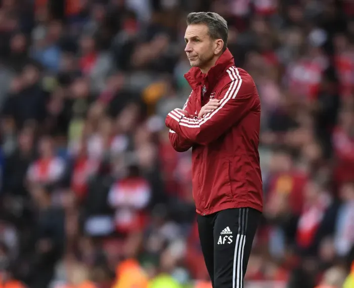 Framed Print : Arsenal Coach Albert Stuivenburg at Emirates Stadium During Arsenal vs Manchester City (Premier League 2021-22) Framed Print : Arsenal Coach Albert Stuivenburg at Emirates Stadium During Arsenal vs Manchester City (Premier League 2021-22)
