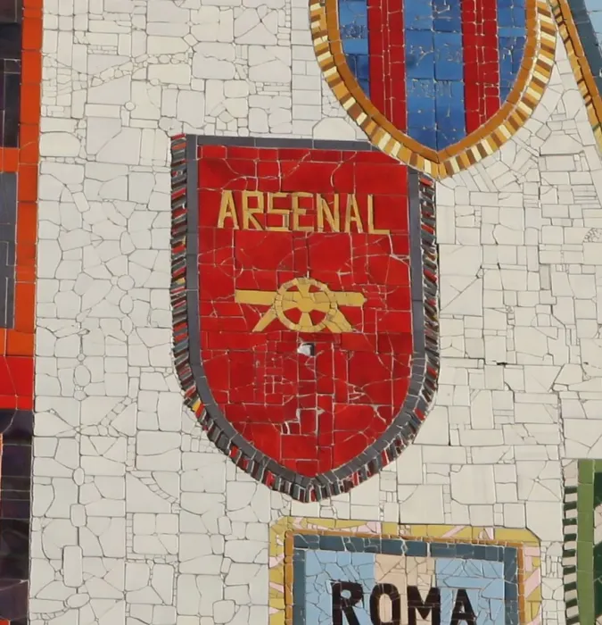 Framed Print : Arsenal crest at the stadium
