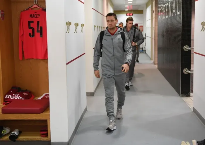 Framed Print : Arsenal: Debuchy's Pre-Match Routine - Carabao Cup vs Norwich City, 2017