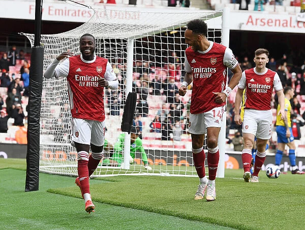 Arsenal Double Trouble: Pepe and Aubameyang's Goal Celebration (2021)