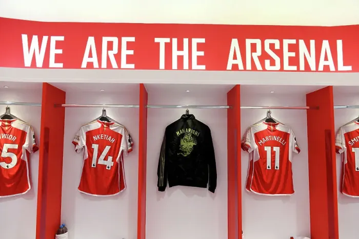 Framed Print : Arsenal Dressing Room: Pre-Match Preparation vs Sheffield United (2023-24) Framed Print : Arsenal Dressing Room: Pre-Match Preparation vs Sheffield United (2023-24)