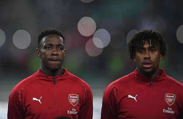 Arsenal Duo Alex Iwobi and Danny Welbeck Before UEFA Europa League Match vs Qarabag, Baku 2018