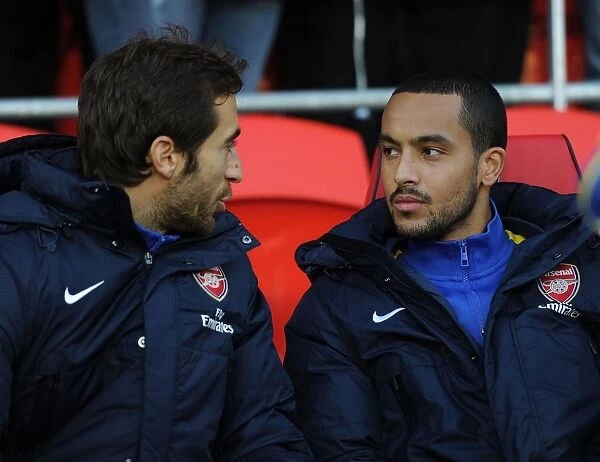 Arsenal Duo: Flamini and Walcott Prepare for Cardiff Clash (2013-14 Premier League)