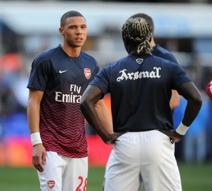 Framed Print : Arsenal Duo: Kieran Gibbs and Bacary Sagna Share a Moment Before Tottenham Clash Framed Print : Arsenal Duo: Kieran Gibbs and Bacary Sagna Share a Moment Before Tottenham Clash