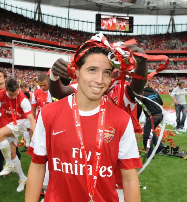 Framed Print : Arsenal Duo: Nasri and Sagna Shine in Emirates Cup Victory over Celtic (3-2)