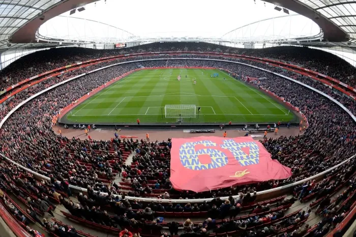 Framed Print : Arsenal at Emirates Stadium: Arsenal vs. West Ham United, Premier League (2015)