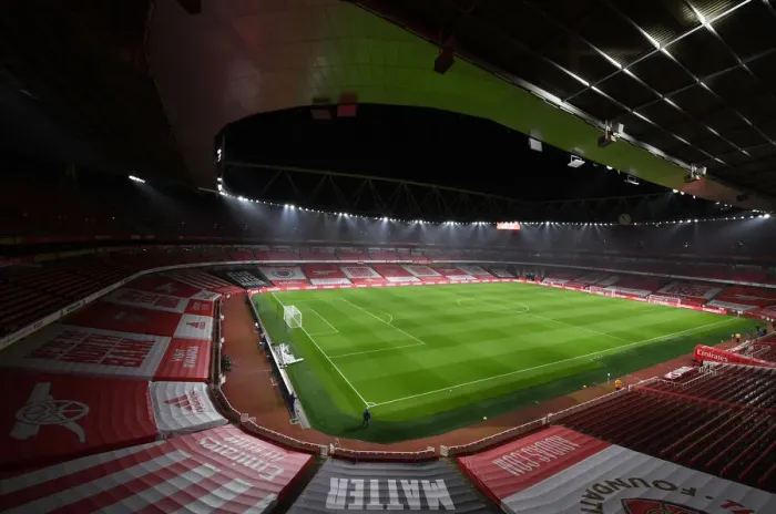 Framed Print : Arsenal at Emirates Stadium: A Quiet Battle in the 2020-21 Premier League - Arsenal vs. Wolverhampton Wanderers (Behind Closed Doors)