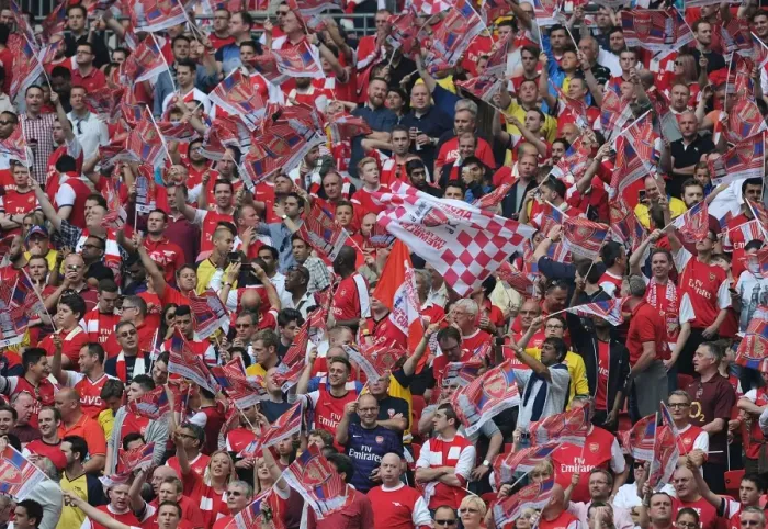 Framed Print : Arsenal FA Cup Final: Excitement Among Fans at Wembley Stadium