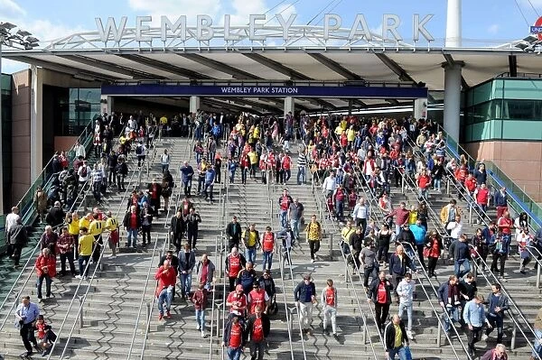Arsenal FA Cup Final: A Sea of Supporters at Wembley Park