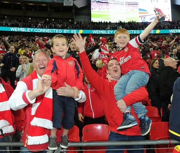 Arsenal FA Cup Semi-Final Victory: Jubilant Fans Celebrate at Wembley Stadium