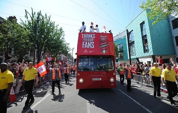 Arsenal FA Cup Triumph: 2014 Parade through Islington