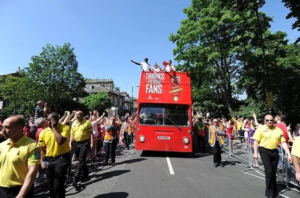 Arsenal FA Cup Trophy Parade. Islington, 18  /  5  /  14. Credit : Arsenal Football Club  /  David Price