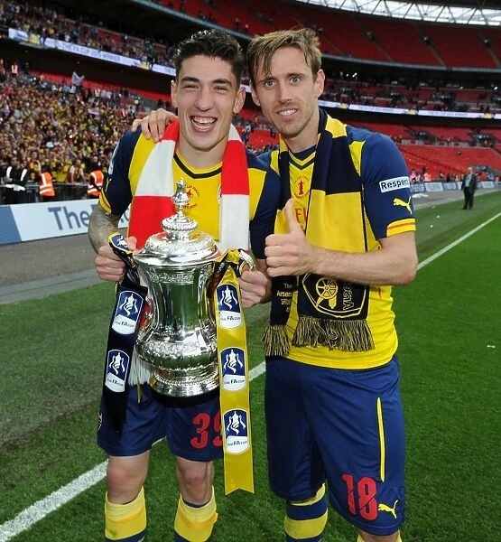 Arsenal FA Cup Victory: Celebrating Against Aston Villa, 2015