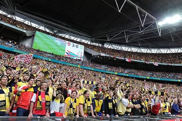 Arsenal Faithful at the FA Cup Final vs Aston Villa, Wembley Stadium, London, 2015