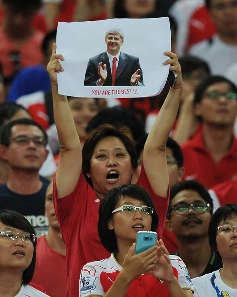 Arsenal Fan Amidst the Throes of Arsenal vs. Everton: Barclays Asia Trophy 2015-16