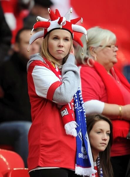 Arsenal fan. Arsenal 1: 2 Birmingham City. Carling Cup Final. Wembley Stadium, 27  /  2  /  11